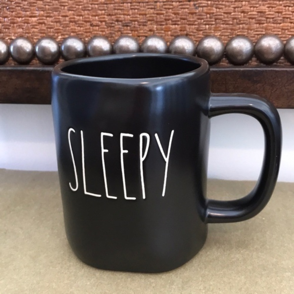 Rae Dunn - ‘Sleepy’ ceramic mug. Black. NWT Firm!
